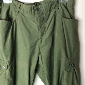 Hiking Cargo Capris Sz 8 Khaki Green Cotton /Nylon